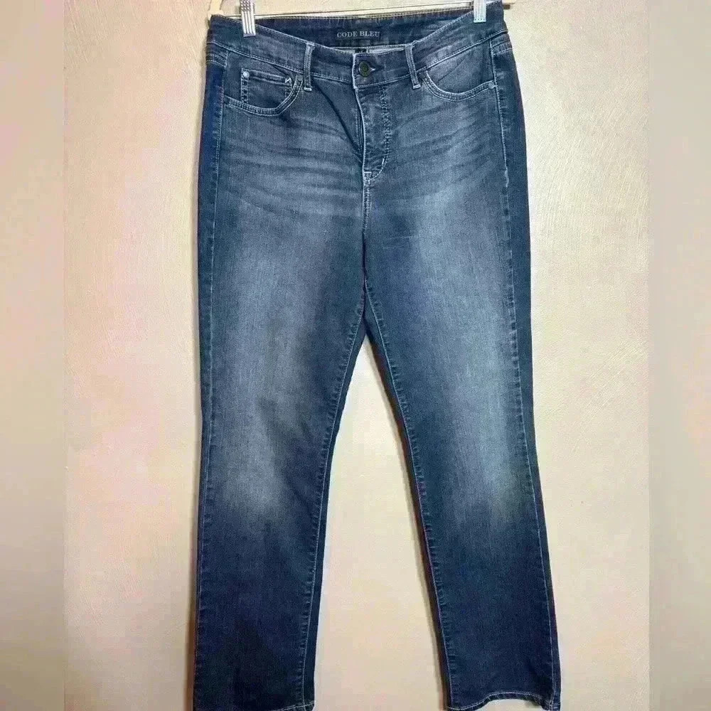 Code Bleu Women's Jeans‎ Gwen Straight Embellished Size 12